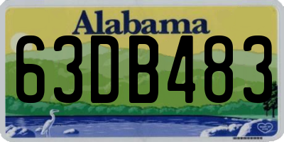 AL license plate 63DB483