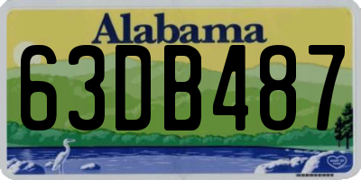 AL license plate 63DB487