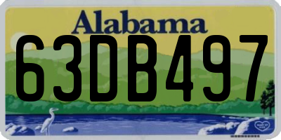 AL license plate 63DB497