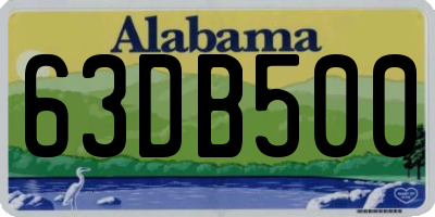 AL license plate 63DB500