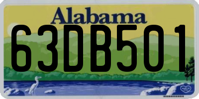 AL license plate 63DB501