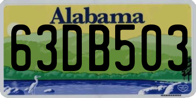 AL license plate 63DB503