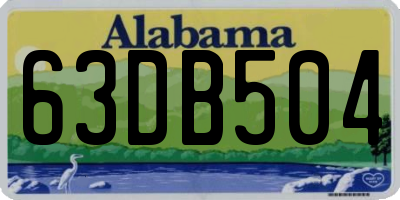 AL license plate 63DB504