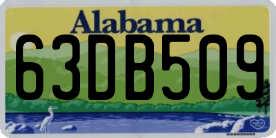 AL license plate 63DB509