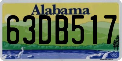 AL license plate 63DB517