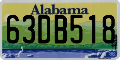 AL license plate 63DB518