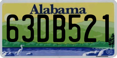 AL license plate 63DB521