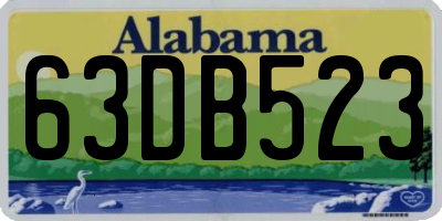 AL license plate 63DB523