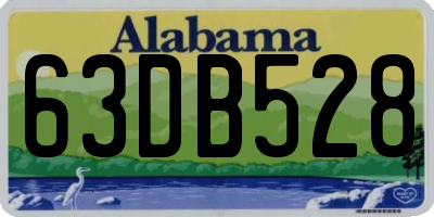 AL license plate 63DB528