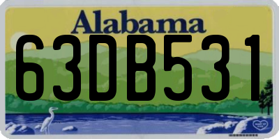 AL license plate 63DB531