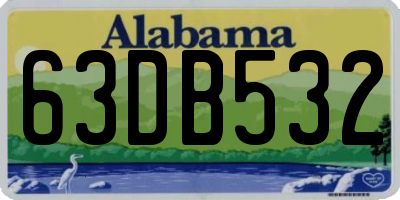 AL license plate 63DB532