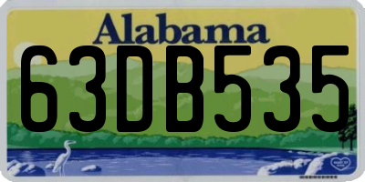 AL license plate 63DB535