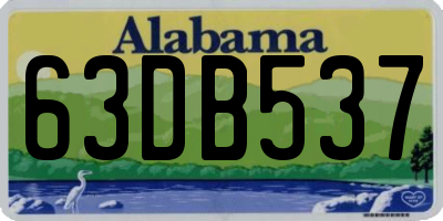 AL license plate 63DB537