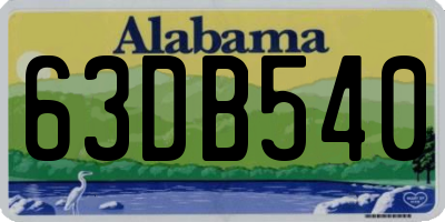 AL license plate 63DB540