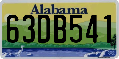 AL license plate 63DB541