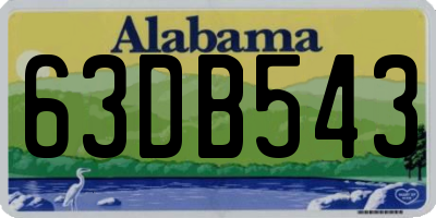 AL license plate 63DB543