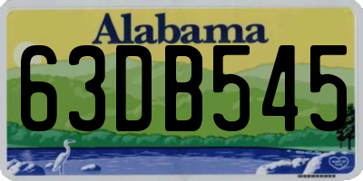 AL license plate 63DB545