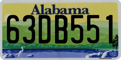 AL license plate 63DB551