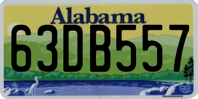 AL license plate 63DB557