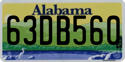 AL license plate 63DB560