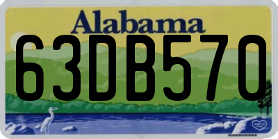 AL license plate 63DB570