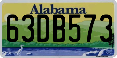 AL license plate 63DB573
