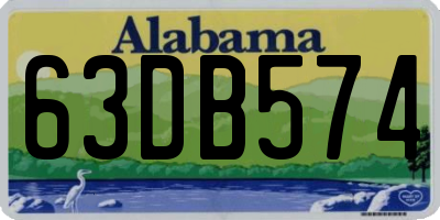 AL license plate 63DB574