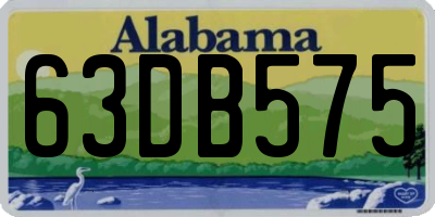 AL license plate 63DB575
