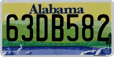 AL license plate 63DB582