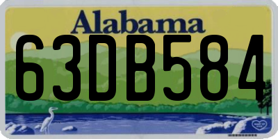 AL license plate 63DB584
