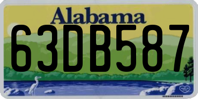 AL license plate 63DB587