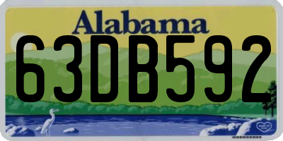 AL license plate 63DB592