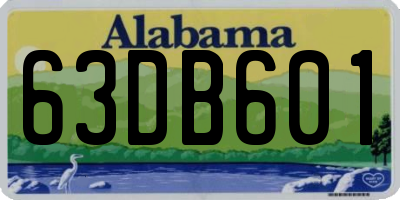 AL license plate 63DB601