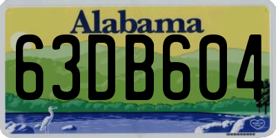 AL license plate 63DB604