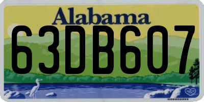 AL license plate 63DB607