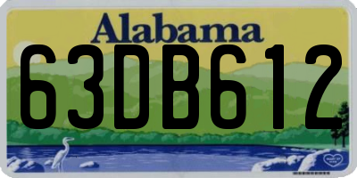 AL license plate 63DB612