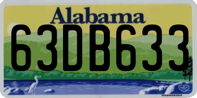 AL license plate 63DB633