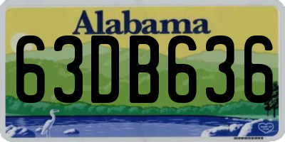 AL license plate 63DB636