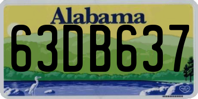 AL license plate 63DB637