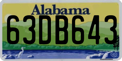 AL license plate 63DB643