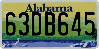 AL license plate 63DB645