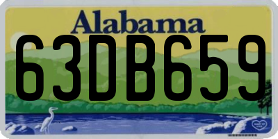 AL license plate 63DB659
