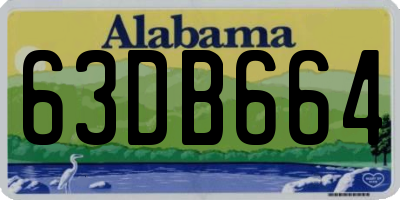 AL license plate 63DB664