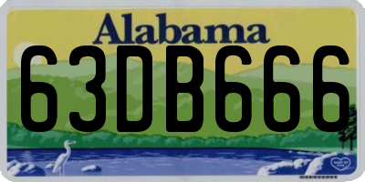 AL license plate 63DB666