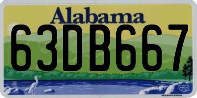 AL license plate 63DB667