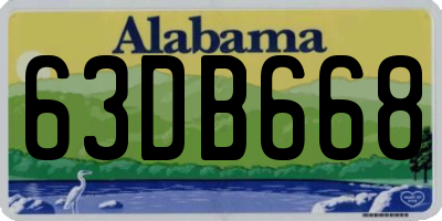 AL license plate 63DB668