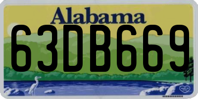 AL license plate 63DB669