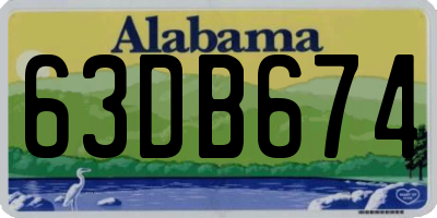 AL license plate 63DB674