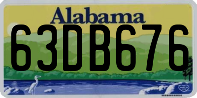 AL license plate 63DB676