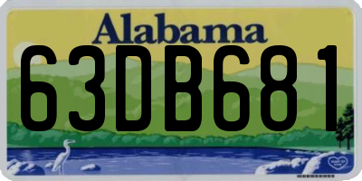 AL license plate 63DB681